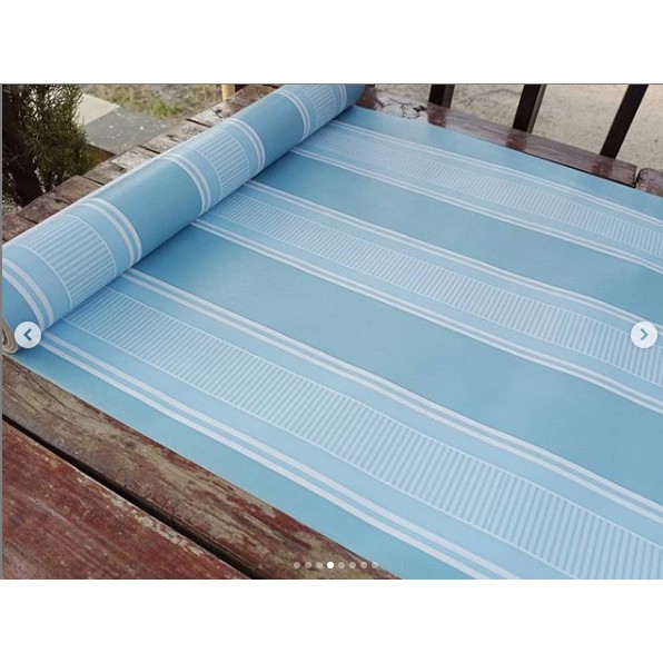 Wallpaper Murah - Wallpaper Dinding Stiker Dinding - Wallpaper Dinding Minimalis - Motif Garis Biru4