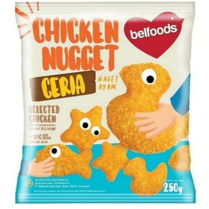 

FROZEN FOOD BELFOODS CHICKEN NUGGET CERIA 250GRAM - DISASS JOGJA