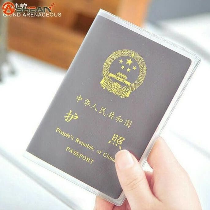 

Buku paspor cover sampul dengan tempat ticket kartu