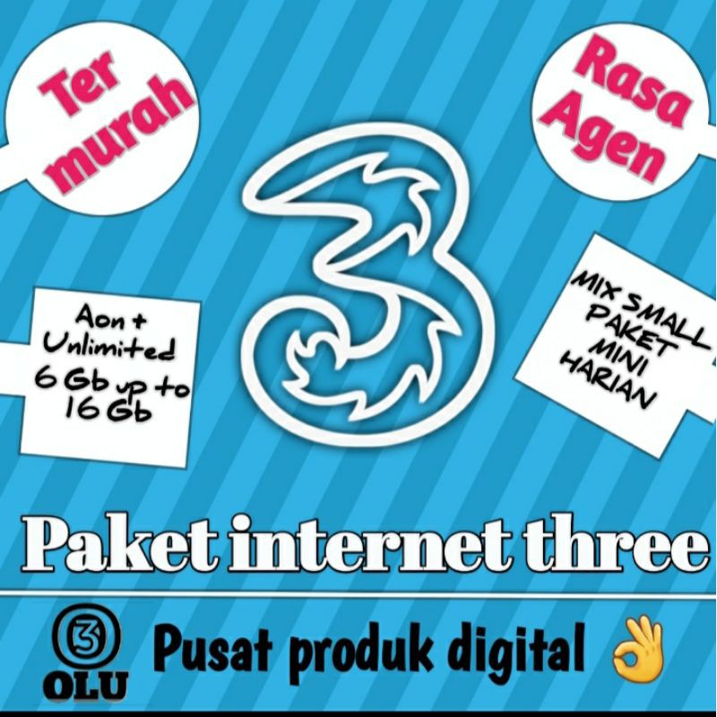 Kuota three tri unlimited Aon GM H3RO inject kuota tri data