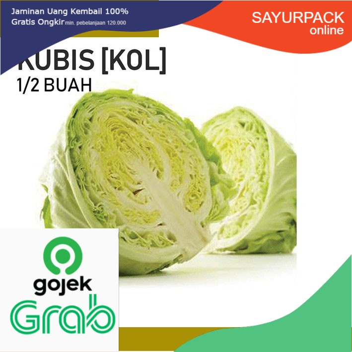 

[ sayurpack ] [SayurOnline] KUBIS/KOL SAYUR [1/2 Buah, ±500g]