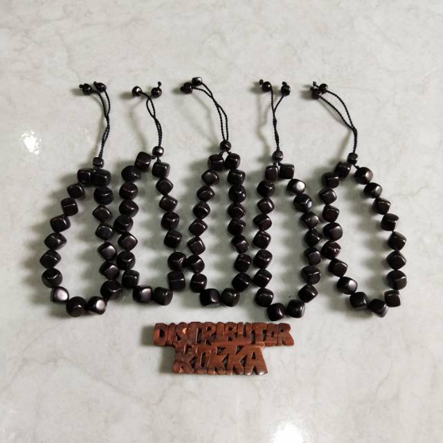 ( SUPER MURAH ) Grosir 5 pcs gelang kokka kaukah kaokah fukakah koka dadu besar hitam