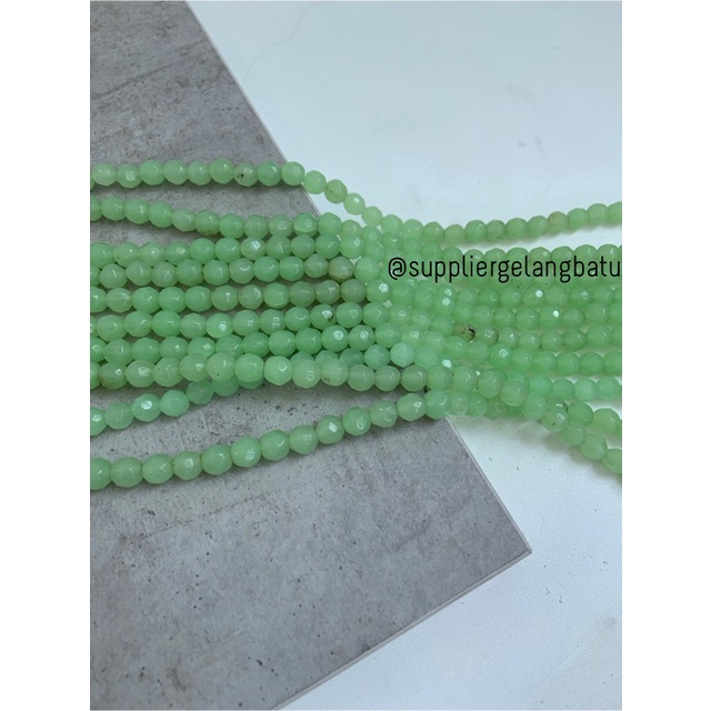 Bahan SOFT GREEN cat eye 8mm CUTTING mata kucing HIJAU TANPA JARONG bahan kalung gelang anting strap mask kerajinan tangan craft citayam fashion week etink vintage elegan bali manik crystal