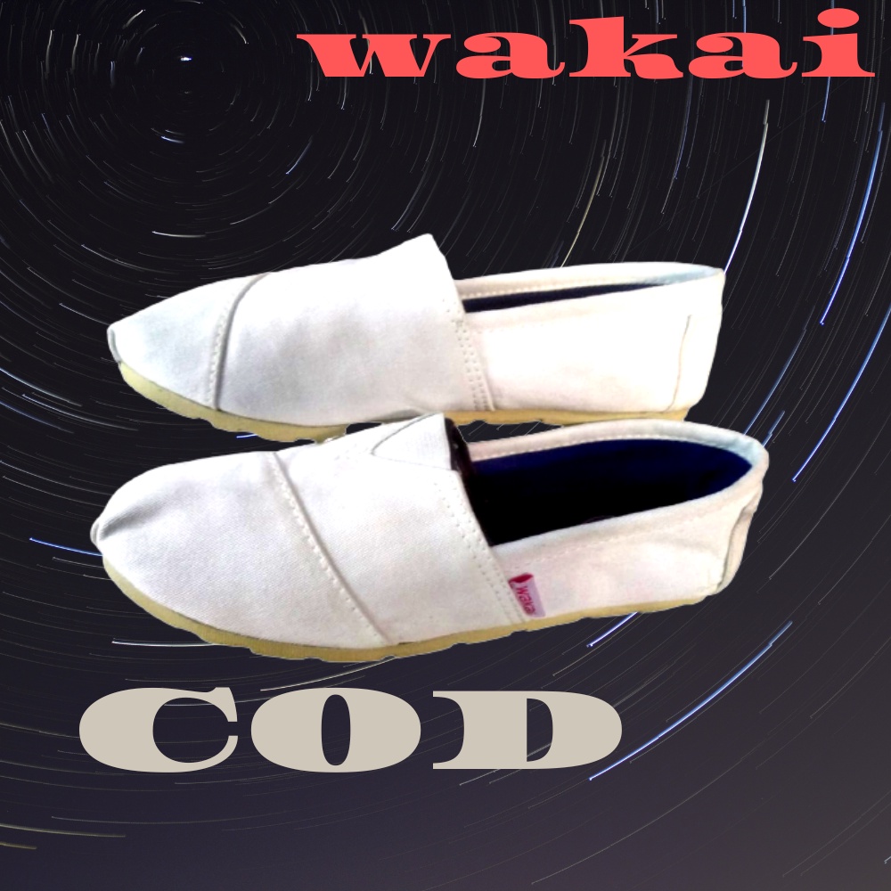 SEPATU WAKAI FULL PUTIH SEPATU WAKAI PRIA DAN WANITA SIZE 36-43