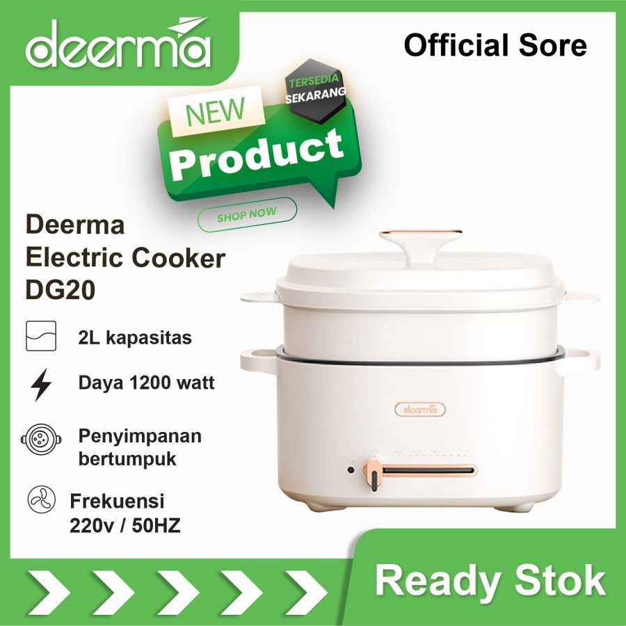 Deerma DG20 Multifunctional Cooker Deep Pot 1200W Multi-Purpose Pan