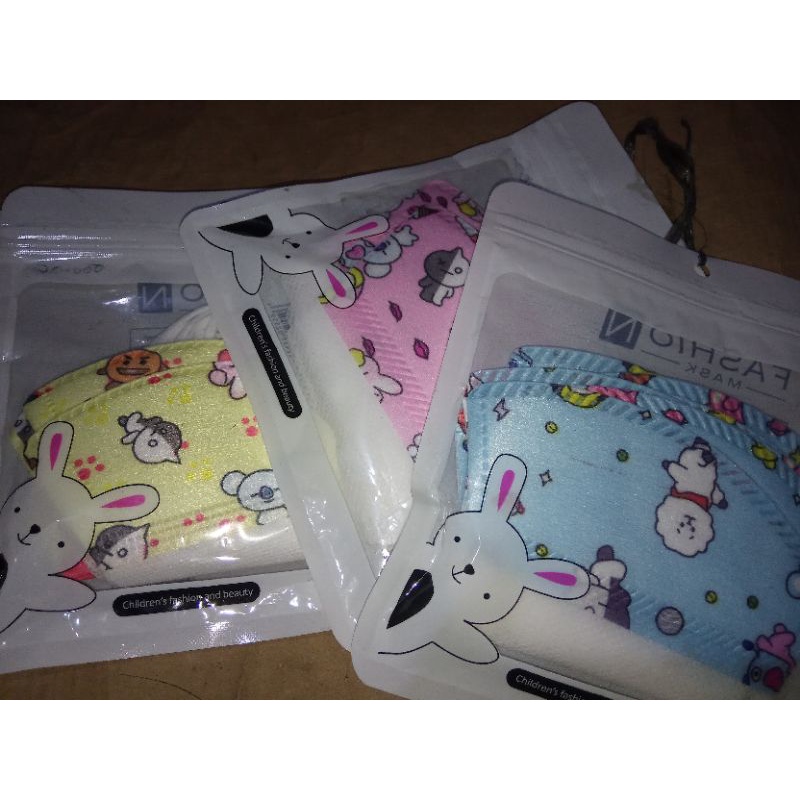 MASKER DUCKBILL ANAK ISI 10 MASKER DUCKBILL BT21 MASKER ANAK DUCKBILL MASKER BT21 DUCKBILL