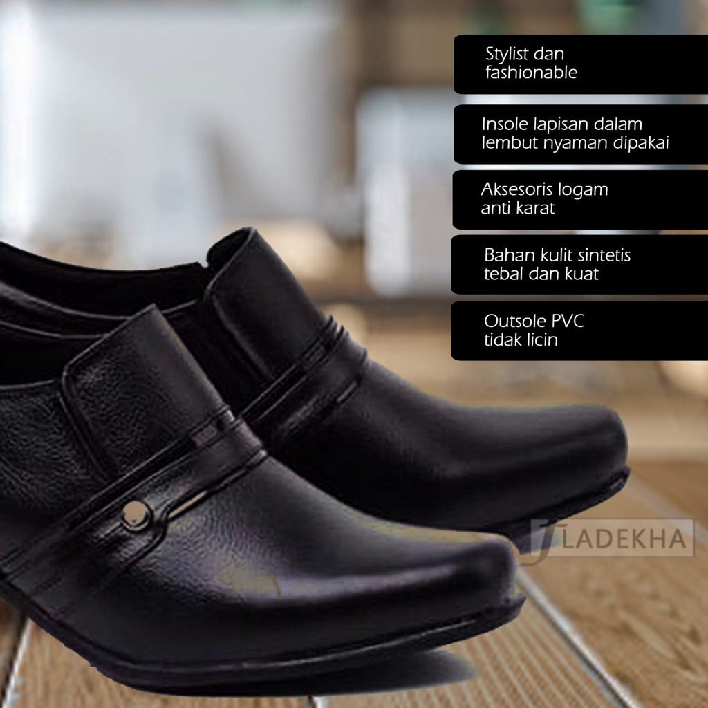 SEPATU PANTOFEL WANITA/ SEPATU KERJA WANITA HITAM/ SEPATU FORMAL HAK 7 CM ZHAFIA