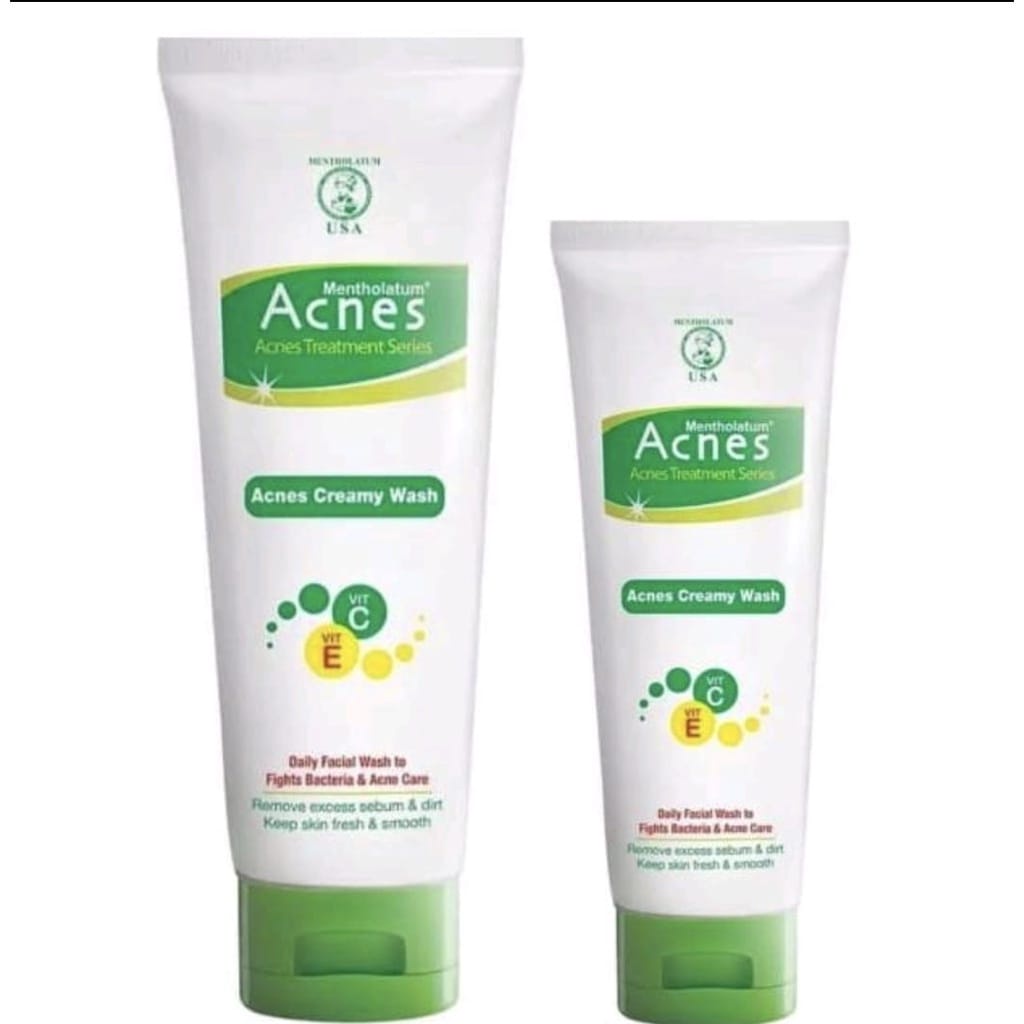 ACNES CREAMY WASH FACIAL WASH PEMBERSIH WAJAH JERAWAT 50GR DAN 100GR