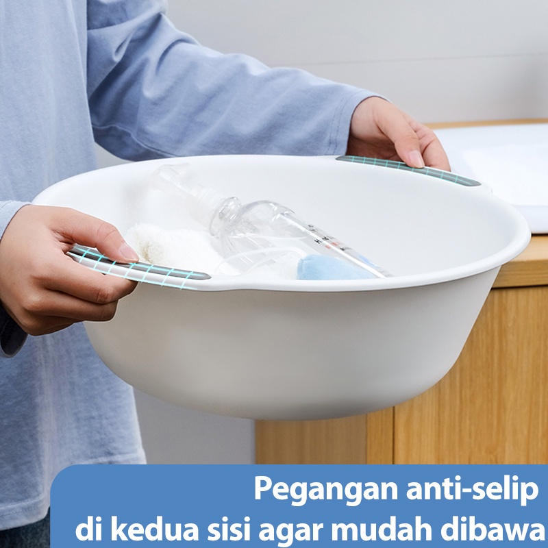 Letyeah &amp; Kaizenliving Baskom Plastik Portabel Multifungsi/Baskom Rendam Kaki basin bundar Minimalist