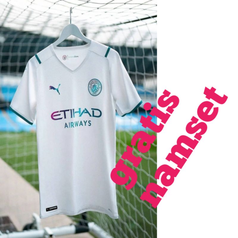 JERSEY BOLA  MANCHESTER CTY GRATIS NAMSET 2021 2022 / JERSEY BOLA 2021 2022 ORIGINAL EROP4 / JERSEY 