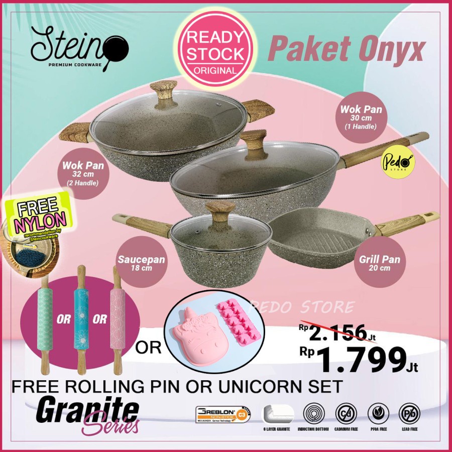 Steincookware Stein Paket Onyx (complete set)