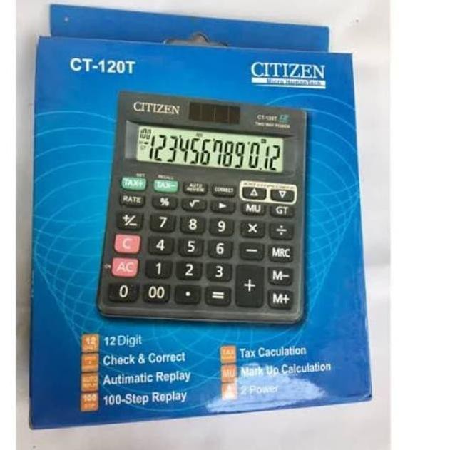

09 Kalkulator Dagang Ukuran Besar Citizen Hitung CT-120T 12 digit 112stp ｀