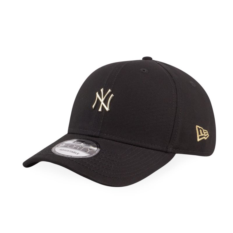 Topi New Era Cap New York Yankees Metal Logo Gold 9Forty Adjustable Original
