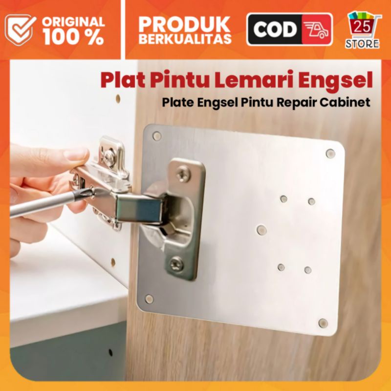 Plat Pintu Engsel Lemari Plate Engsel Pintu Repair Cabinet Furniture Drawer Door