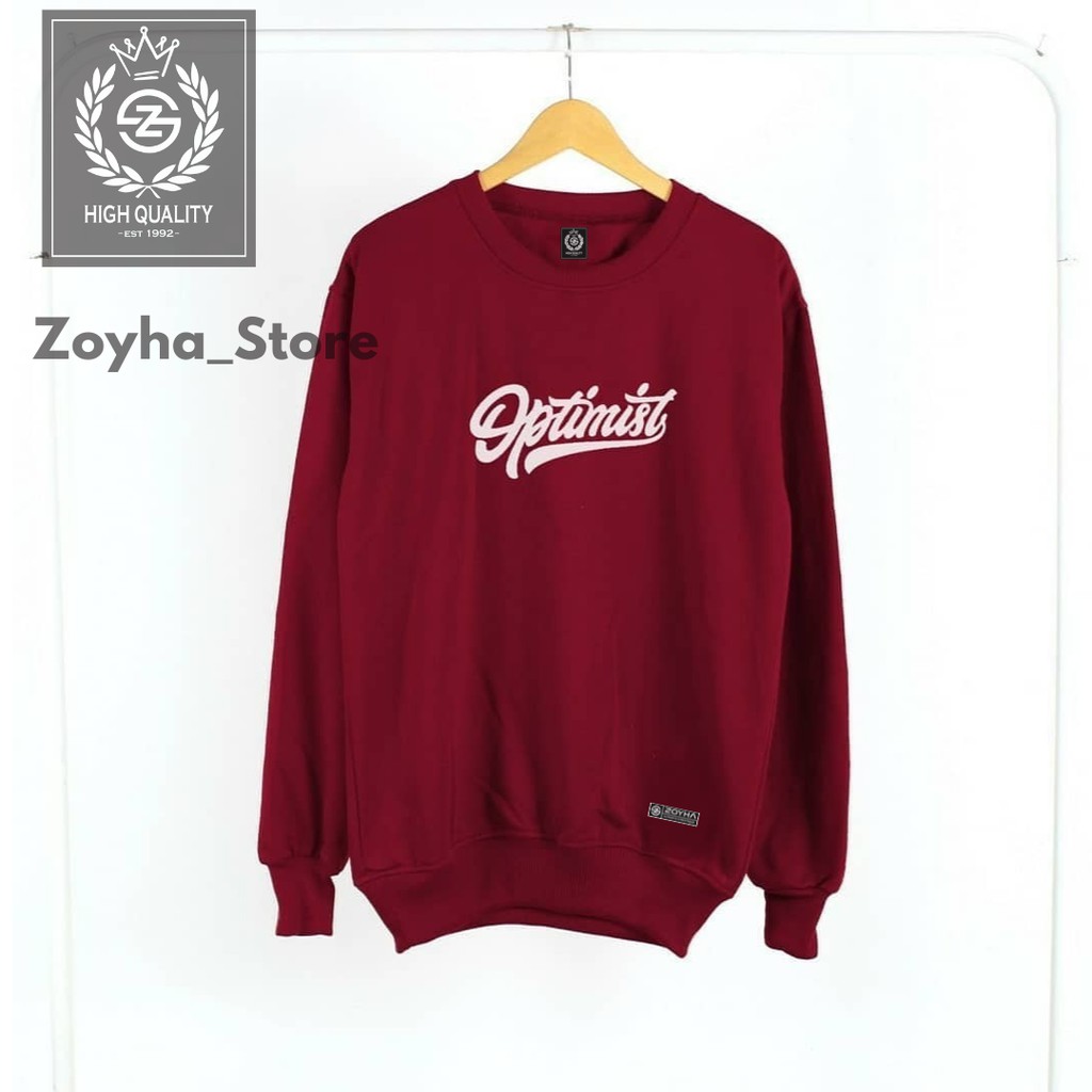 Crewneck Optimis Maroon Sniper Unisex