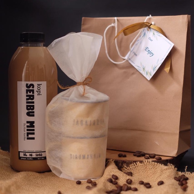 

Paket Kopi Susu Seribu Mili dan 2 Enamel Mug