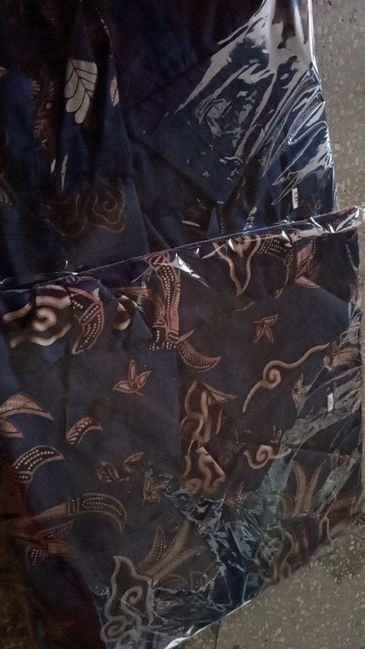 Kemeja Batik Pria Lengan Panjang Size M L Xl Xxl Bswart Batik Hrb026 Kenongo Hem Panjang Padi