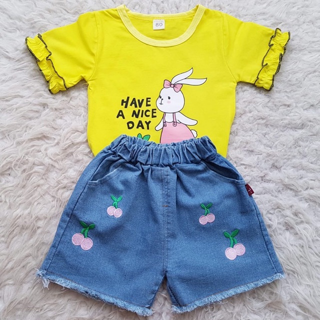 Baju Bayi IMPORT Bunny Jeans