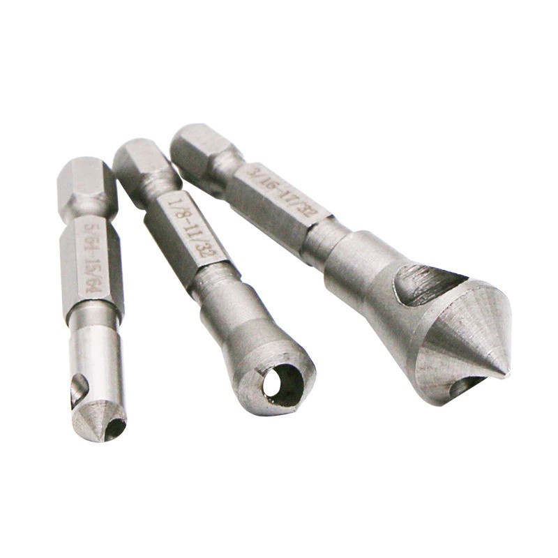 Mata Bor Besi Drill Bit Countersink HSS Set Isi 3 PCS