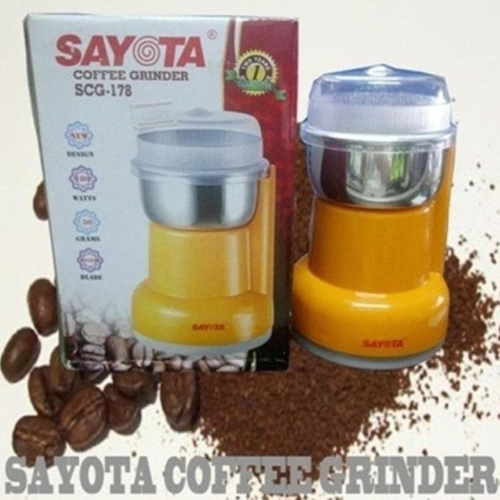SAYOTA Coffee Grinder Penggiling Biji Kopi,Blender Obat, Bumbu SCG-178 BISA GOJEK