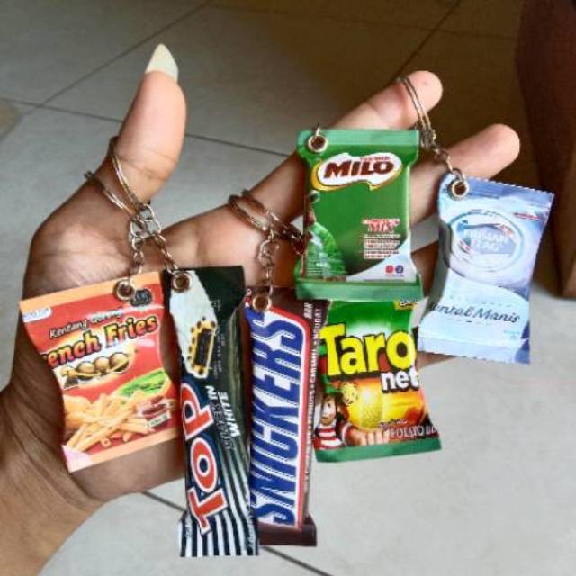Kay20 - Gantungan kunci lucu unik menarik murah snack makanan ringan souvenir-2