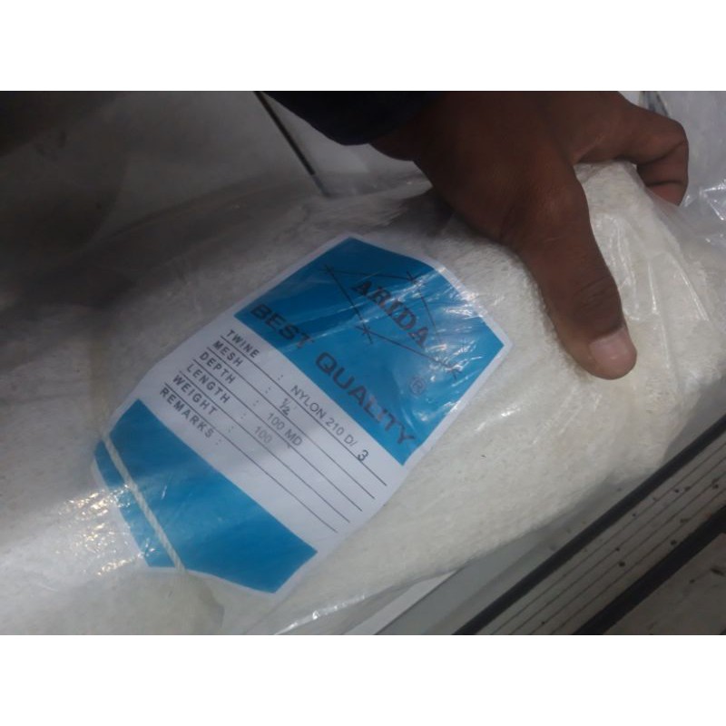 jaring nilon nylon putih merk arida 1/2 inchi d3 100x100