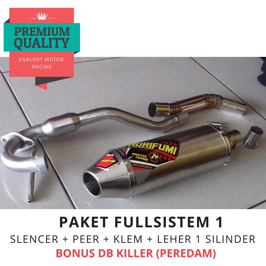 FULLSYSTEM KNALPOT MOTOR RACING NORIFUMI  KLX PABRIK GROSIR PURBALINGGA MURAH