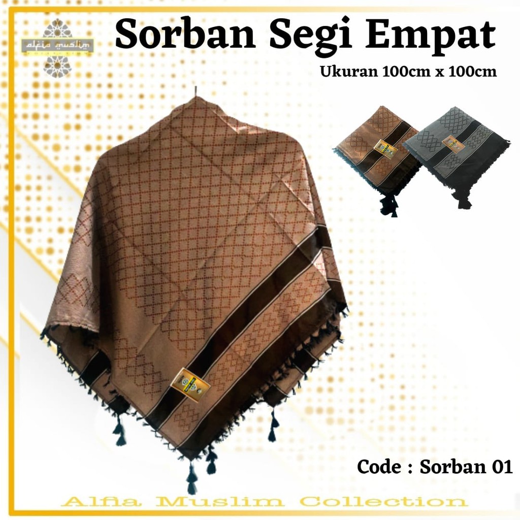 Sorban Segi Empat Code  01 Sorban Haji Rombe Termurah