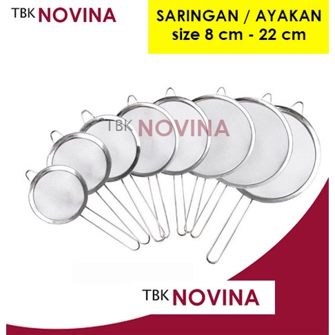 SARINGAN BESAR TEPUNG / MINYAK / TEH / MINUMAN DIAMETER 16CM - 22CM