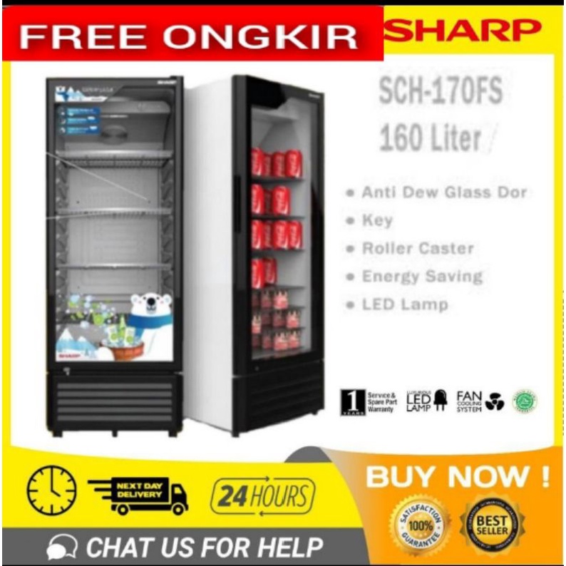 SHOWCASE SHARP 3 RAK SCH170FS SCH 170 FS