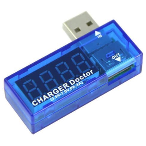 USB CHARGER DOCTOR - USB VOLTAGE AND AMPERE CHARGER TESTER/METER