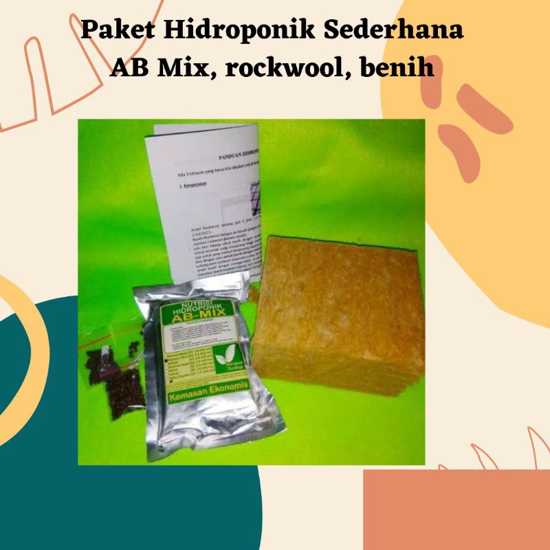 Paket hidroponik Rockwool dan Nutrisi AB mix HIdroponik Surabaya