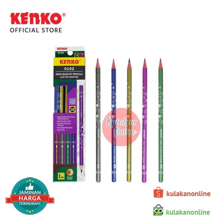 

Pensil / Pencil tulis 2B 0192 KENKO Motif