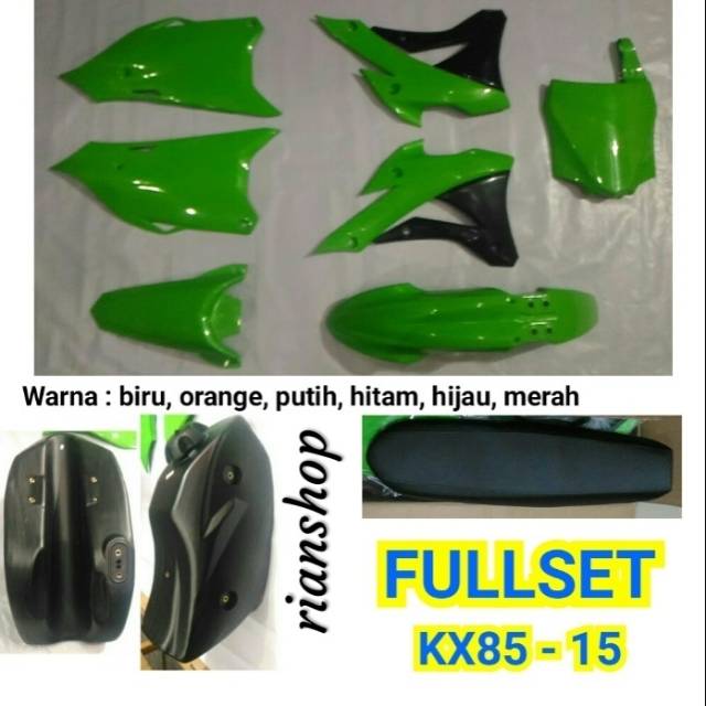 Body bodi fulset kawasaki kx 85 tangki model klx modifikasi bebek atau yg pakai rangka tunggal