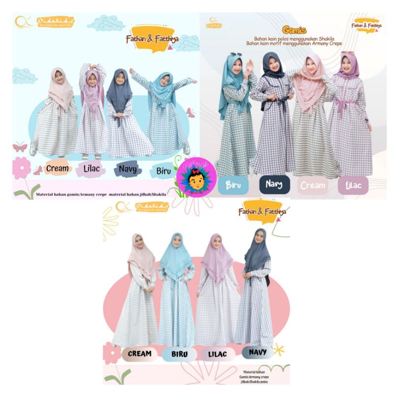 Gamis Fatthiya by Oidokids || Gamis Ibu & Anak ||  Couple Fathan