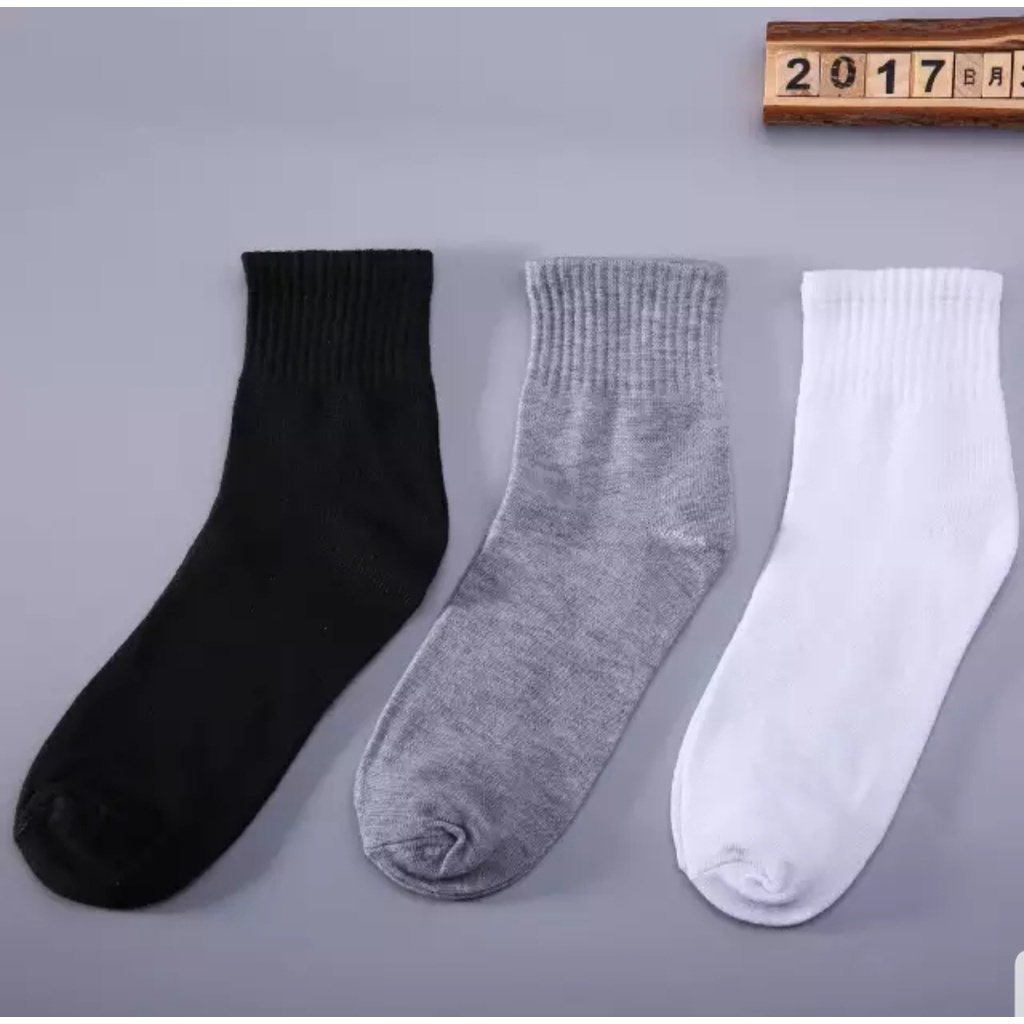 KAOS KAKI  PENDEK OLAHRAGA PRIA WANITA POLOS BAHAN (PE) SPORT SOCK UNISEX LEMBUT