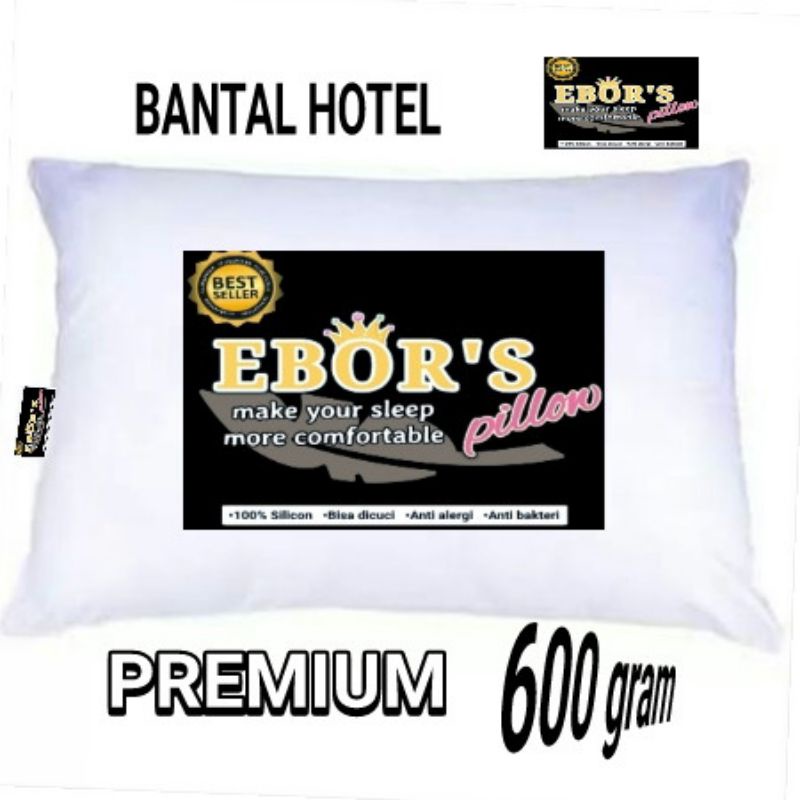 Bantal hotel PREMIUM 100% isi silicon   ukuran besar ada resleting bisa dicuci