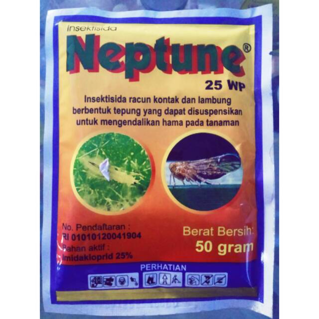 Neptune 25 wp 50 gram insektisida basmi cabuk tanaman bunga dan buah
