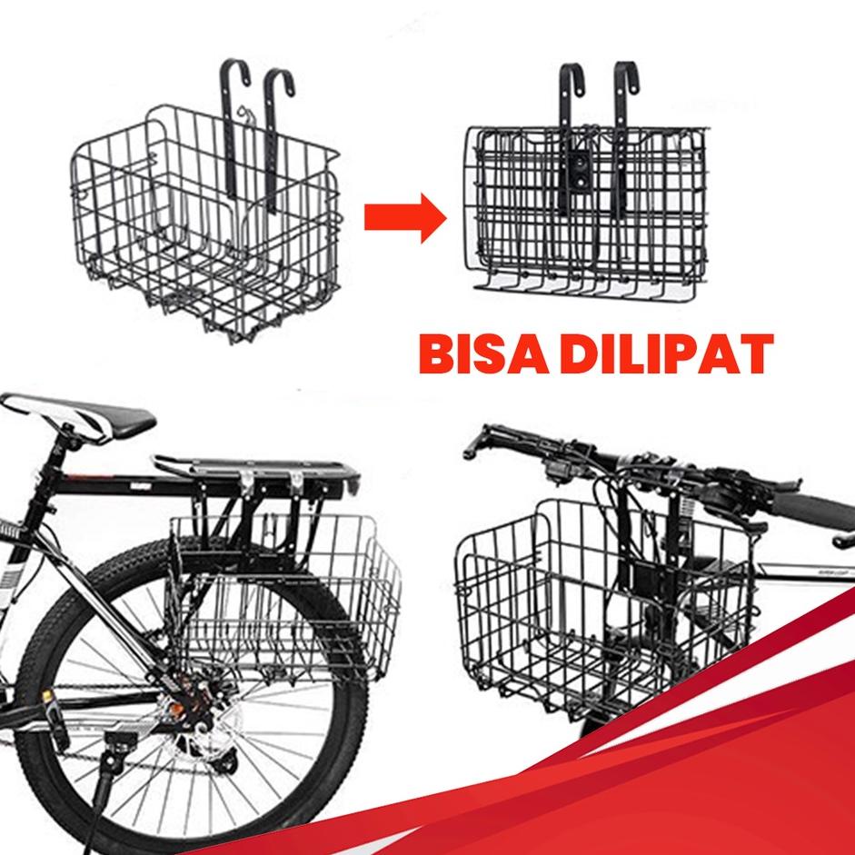 Produk Terupdate Keranjang Sepeda Lipat Foldable Basket Untuk Sepeda Dewasa MTB Seli Lipat Aksesoris Sepeda