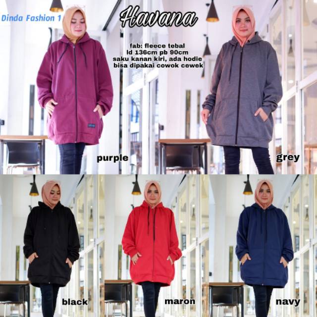 Jaket wanita hijabers havana by dinda fashion
