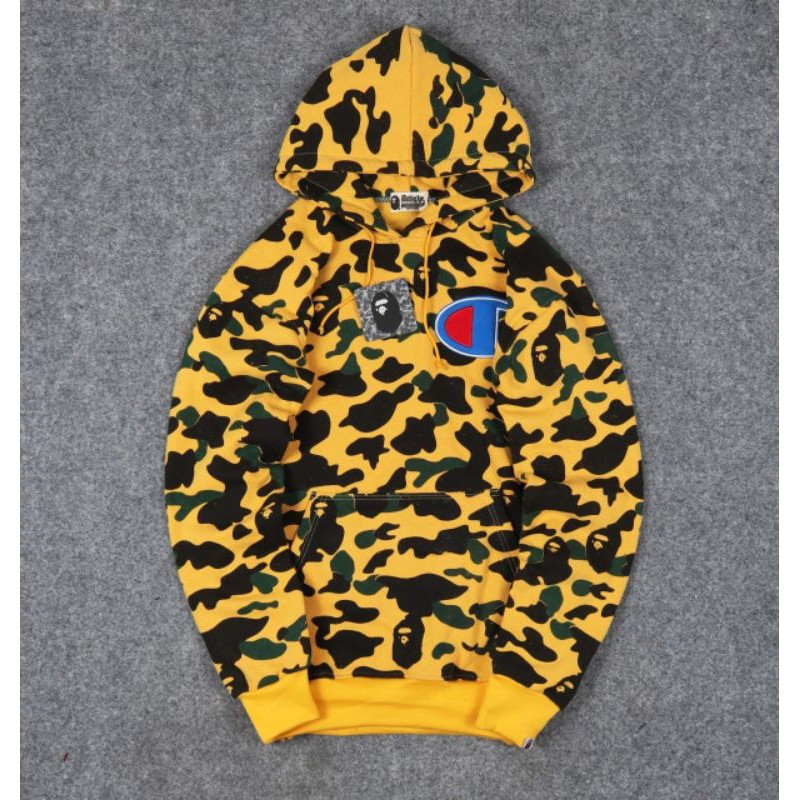 SWEATER HOODIE BAPE X CHAMPION