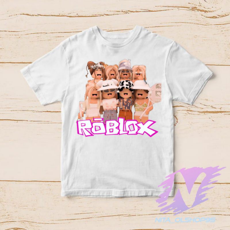 kaos anak roblox minecraf game roblox chibi bahan premium