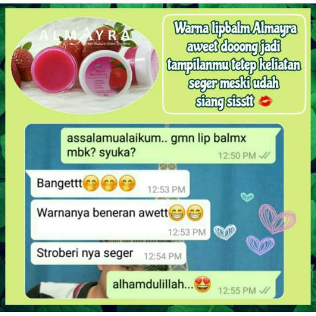 COD Lipbalm dengan kandungan UV filter Almayra/ Pelembab bibir Almayra