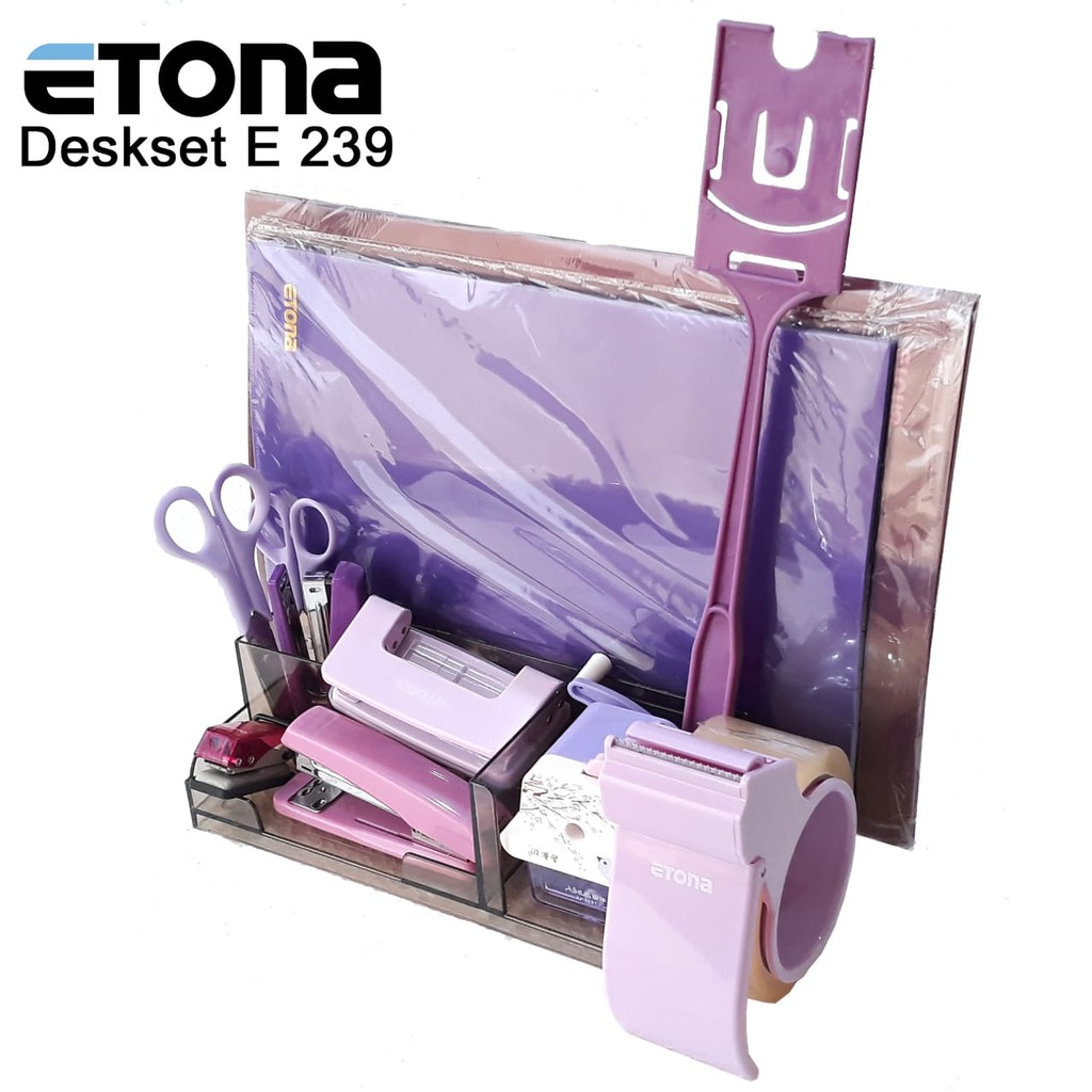 TERMURAH!Etona Desk-set E 239 (HANYA DESKSET, bukan SEMUA barang di foto) , ada slot filing.DESKSET/ORGANIZER MEJA