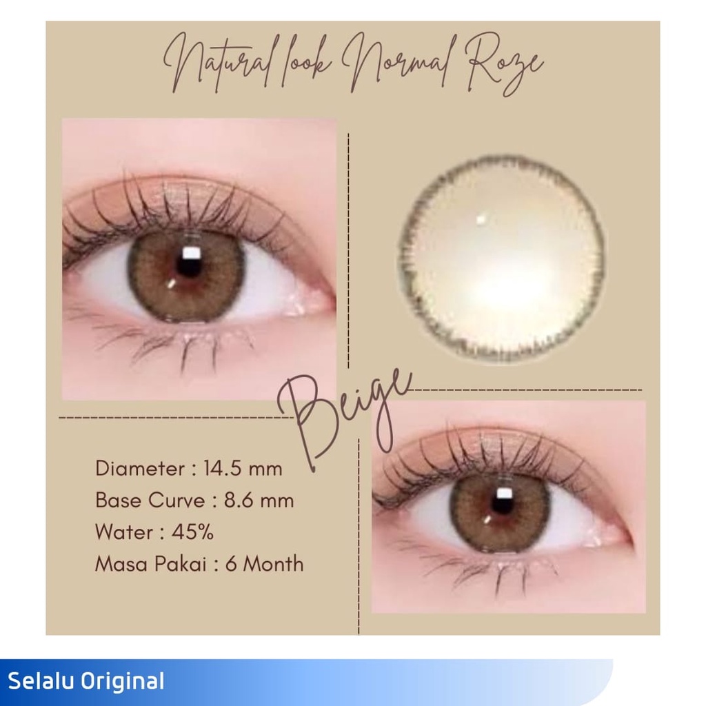 SOFTLENS WARNA NATURAL LOOK ROZE NORMAL