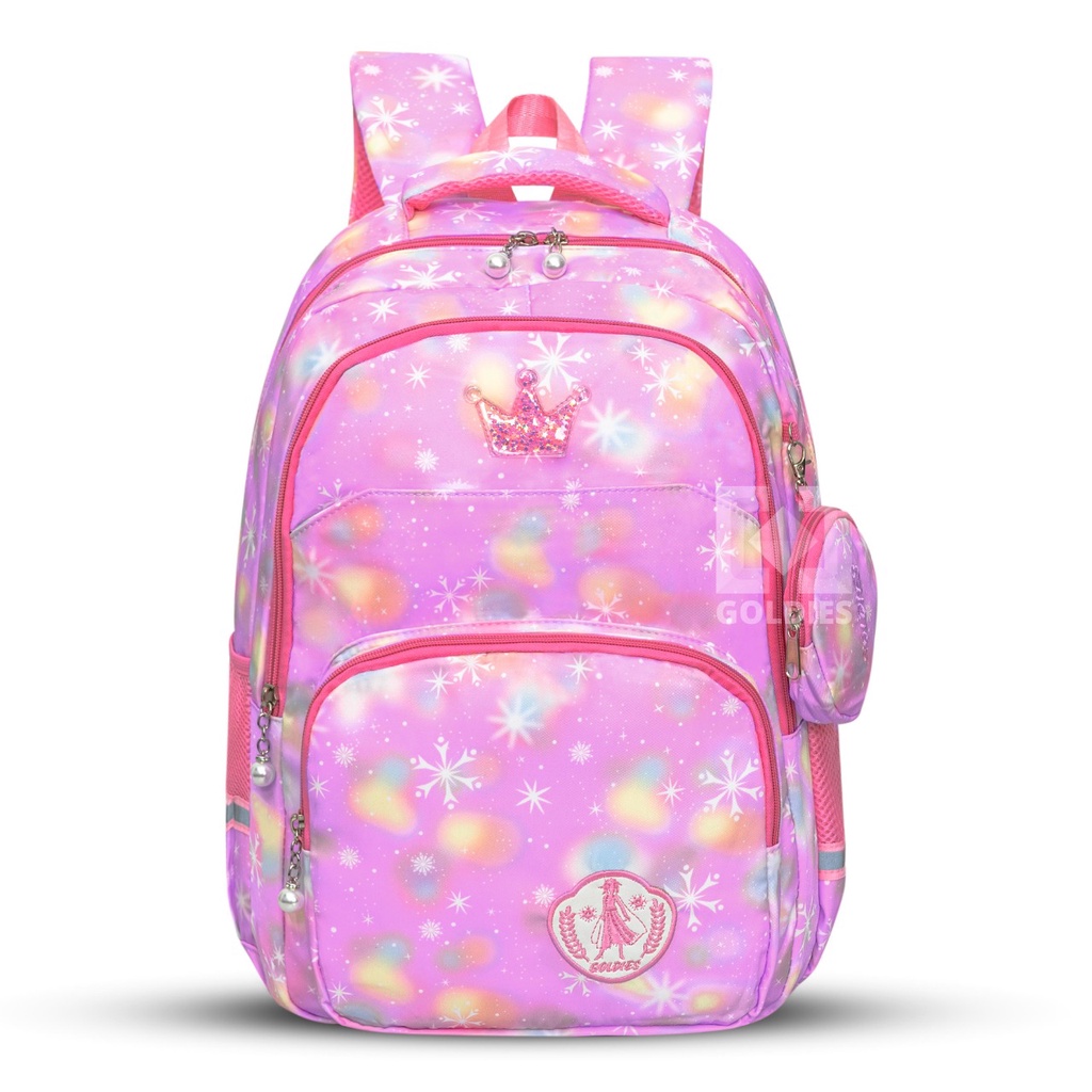 Tas Ransel Sekolah Anak Perempuan Backpack Import Tas Laptop 14 inch ORNATE - Goldiesbags