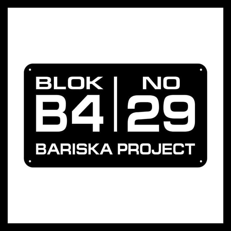 

Nomor Rumah Acrylic / Akrilik 30X17 Hitam Putih Laser Cutting