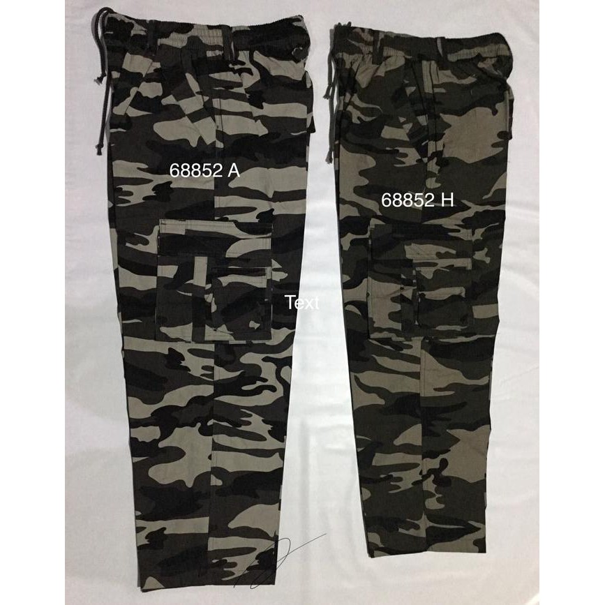Pengiriman Cepat Celana panjang cargo pria loreng army MNG68852 MURAH