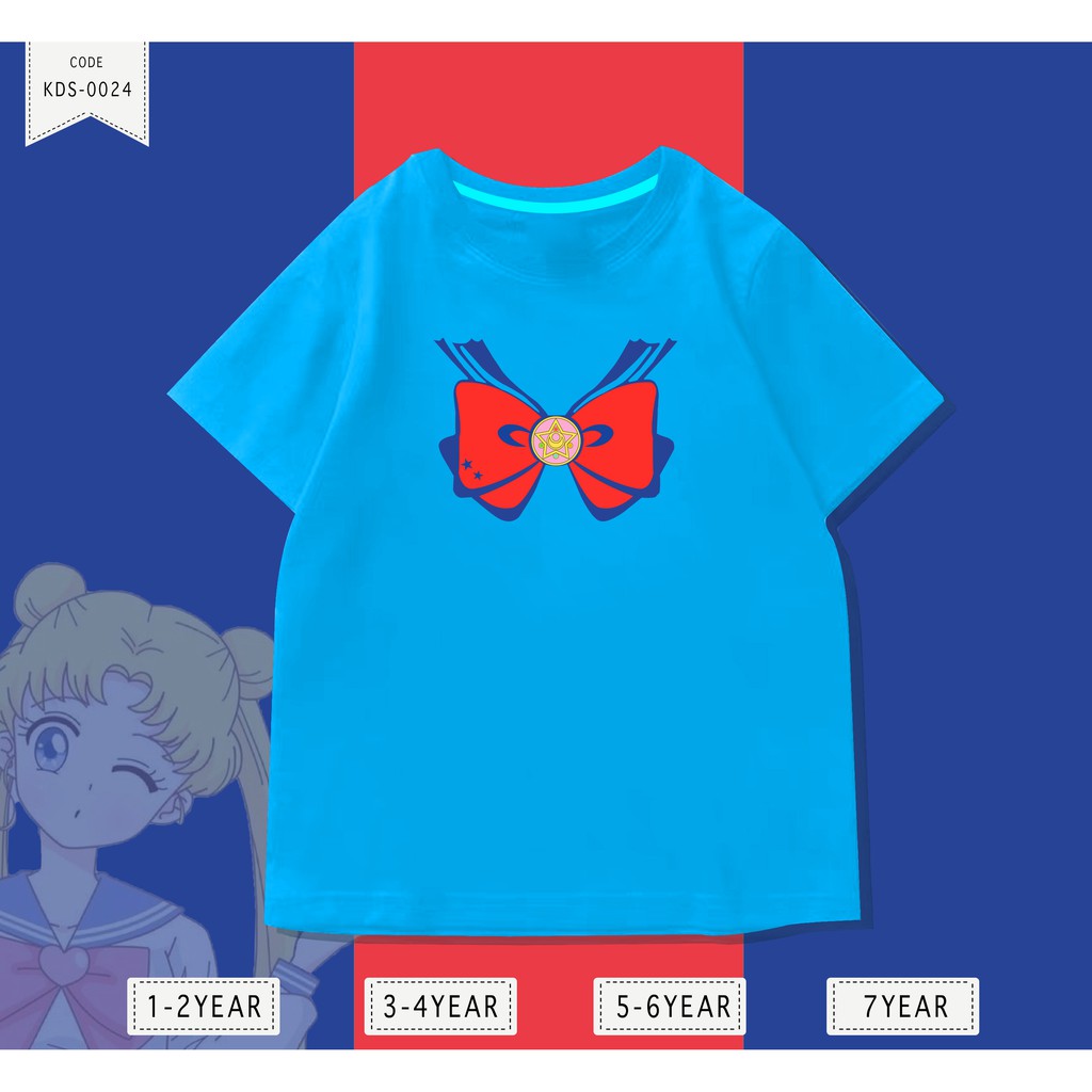 Baju Anak-Anak 1-10thn  / Kaos Distro DTF Anak Perempuan / Unisex / Motif Sailorr moon