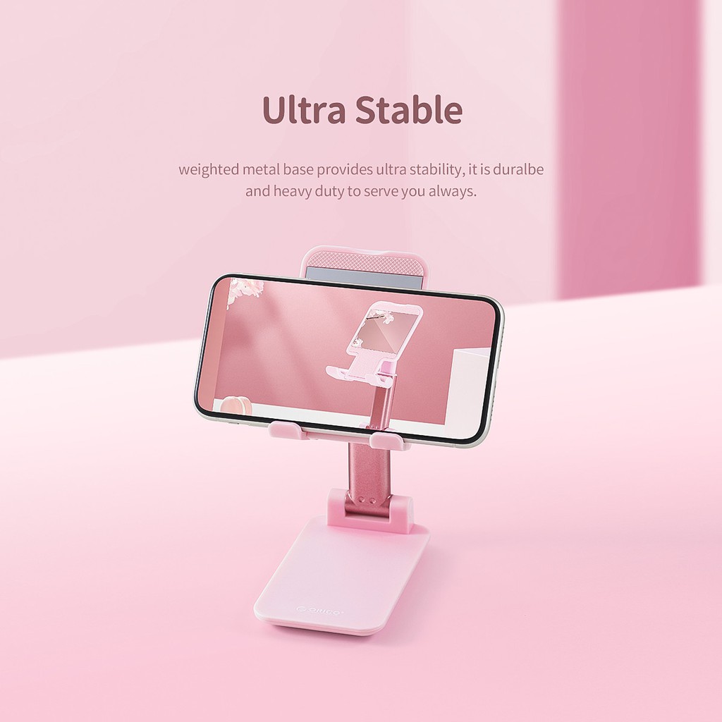 Phone holder stand Orico Folding anti slip with mirror MPHJ - Dudukan Stand hp handphone tablet universal